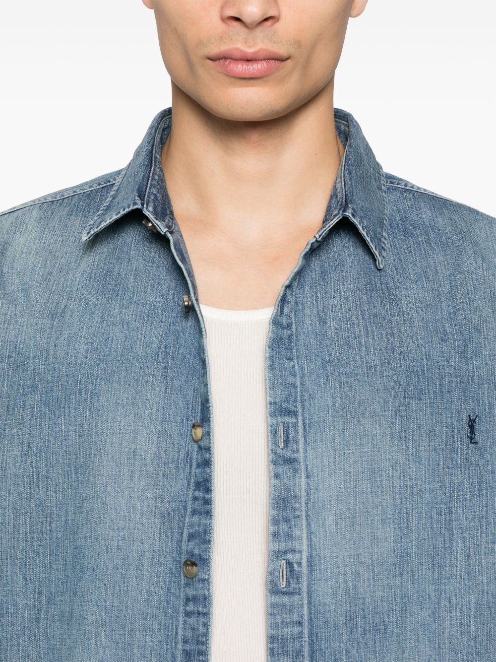 Saint Laurent Cassandre denim shirt Saint Laurent 