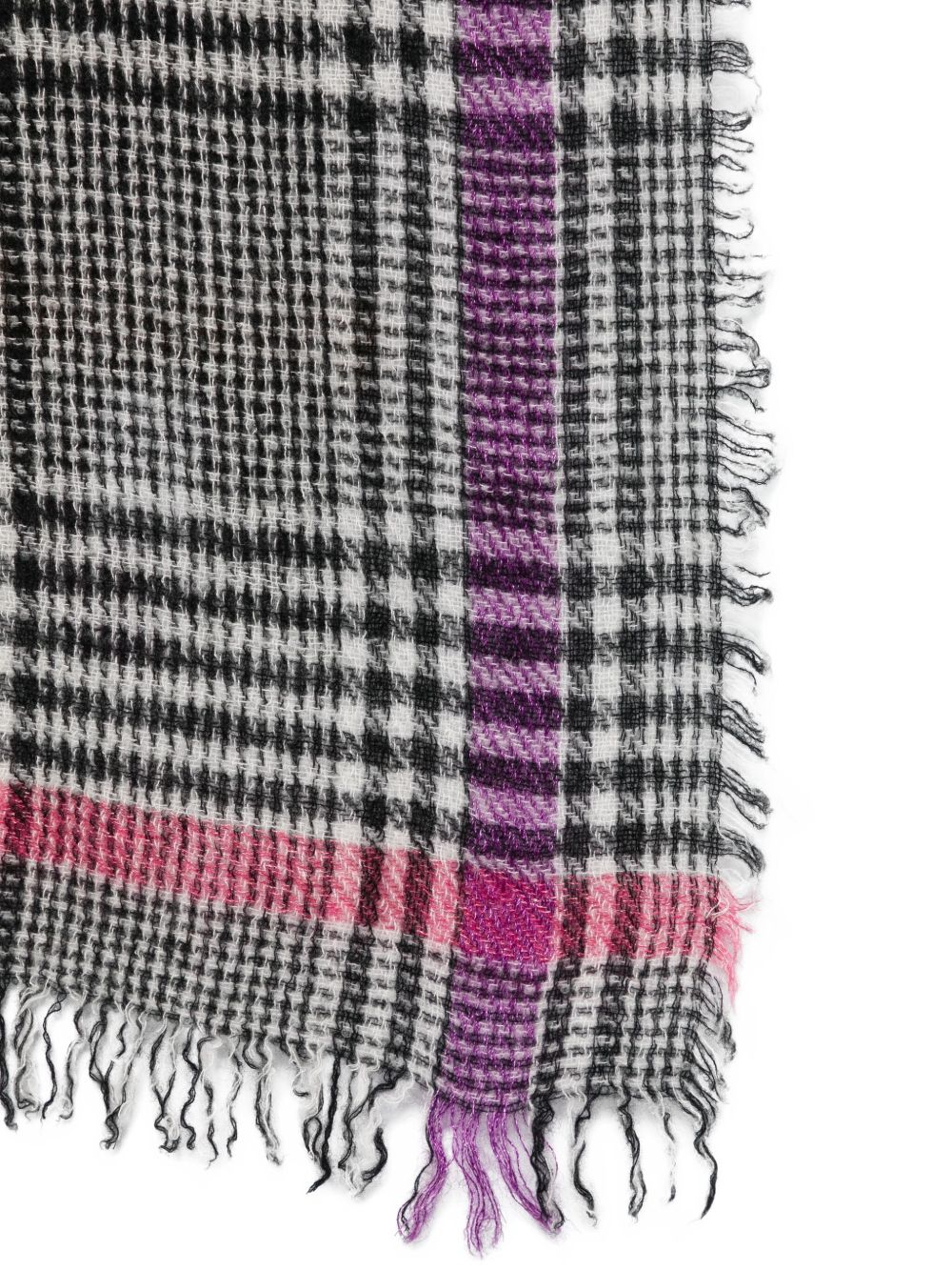 Faliero Sarti Plaid-pattern frayed-edge scarf Faliero Sarti