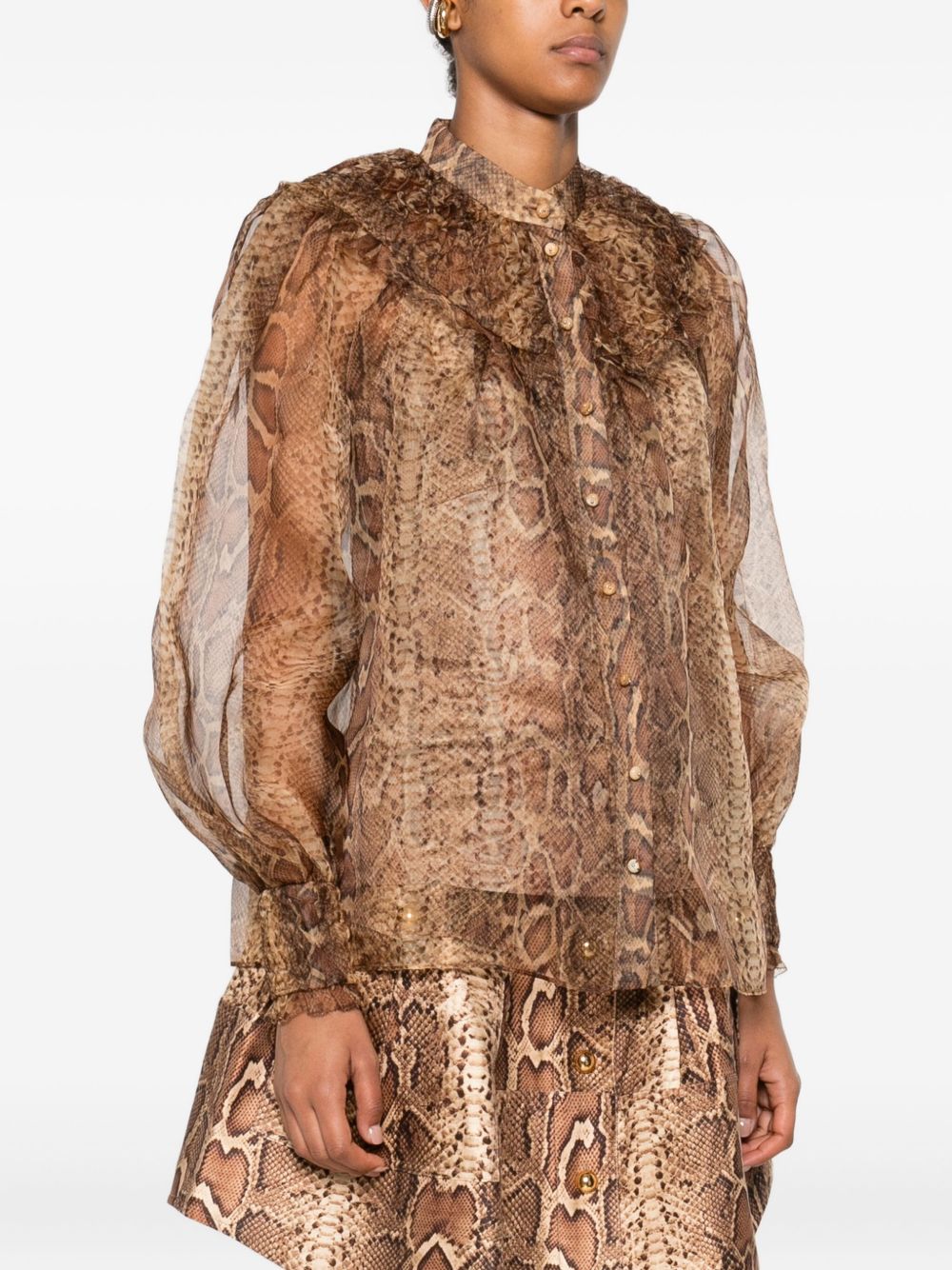 Zimmermann Ruffle-trimmed silk shirt Zimmermann