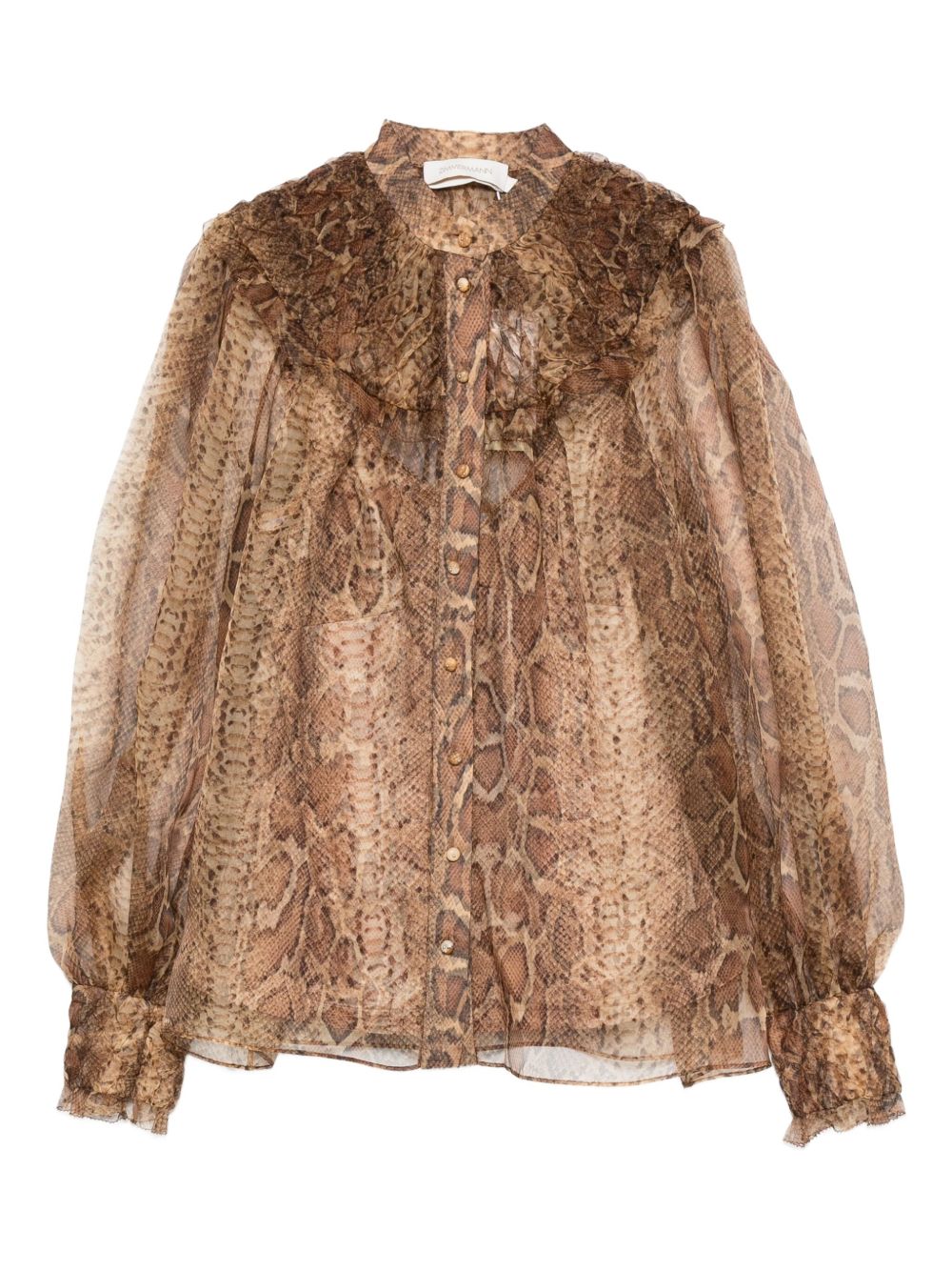 Zimmermann Ruffle-trimmed silk shirt Zimmermann
