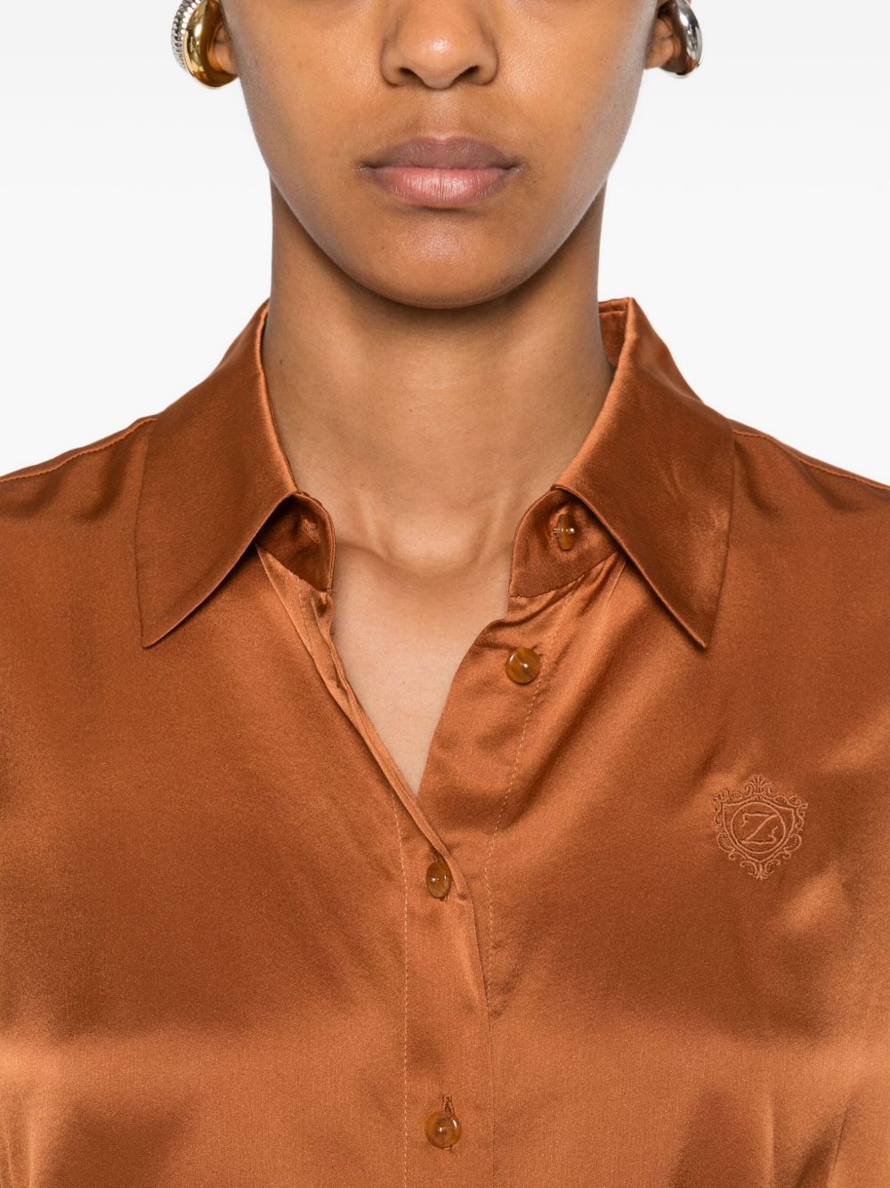 Zimmermann Embroidered silk shirt Zimmermann