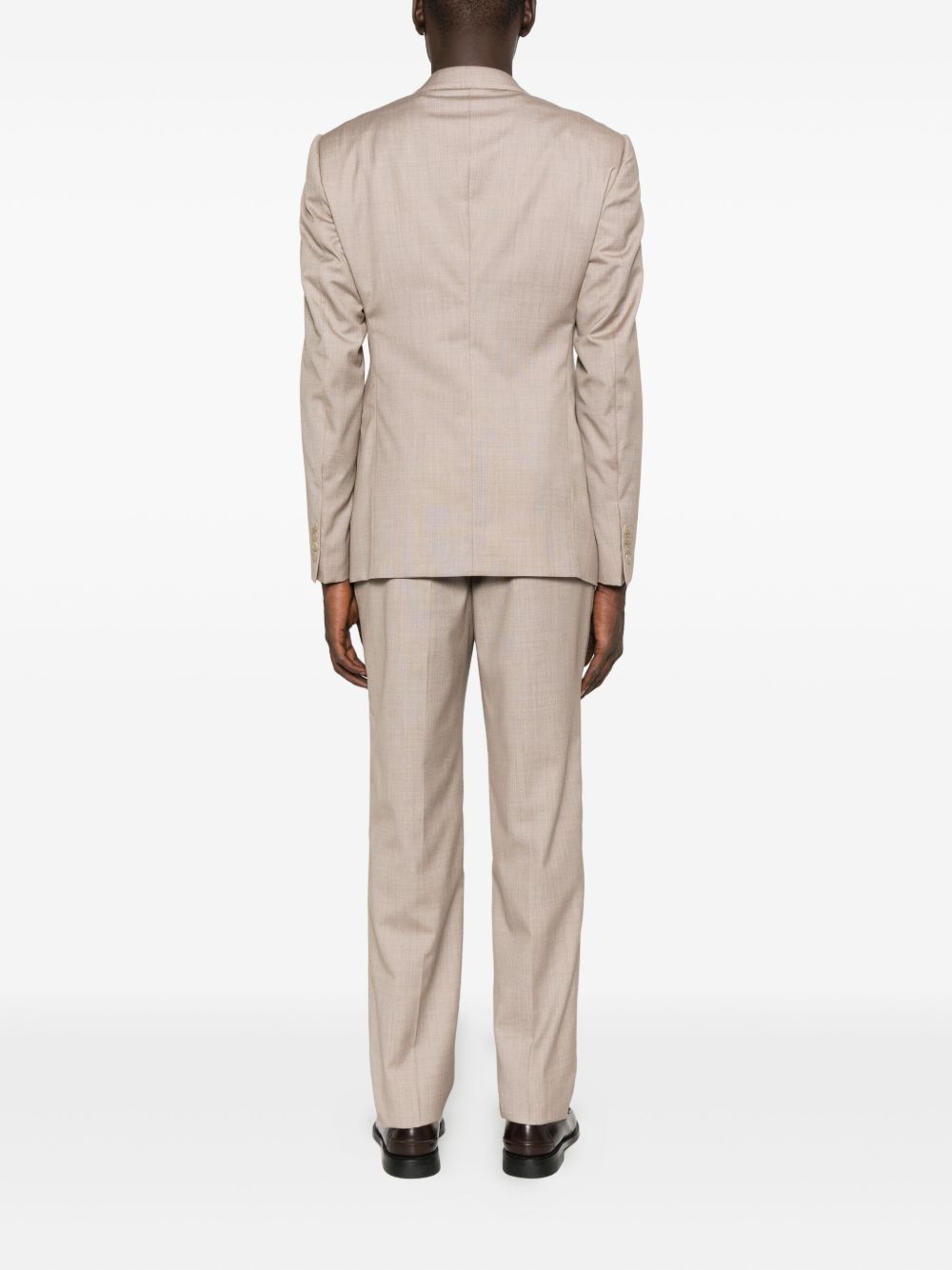 Emporio Armani Single-breasted suit with micro jacquard made of a wool and silk blend Emporio Armani