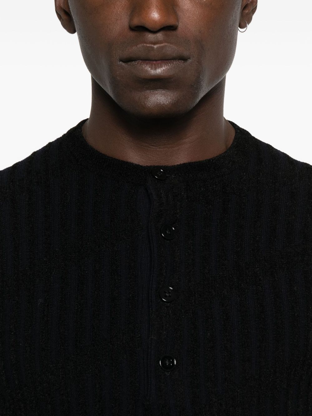 Emporio Armani Henley ribbed sweater Emporio Armani 