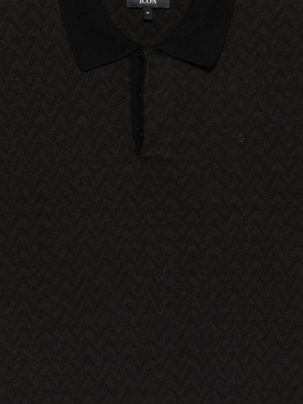 Emporio Armani Icon chevron jacquard polo neck sweater Emporio Armani 