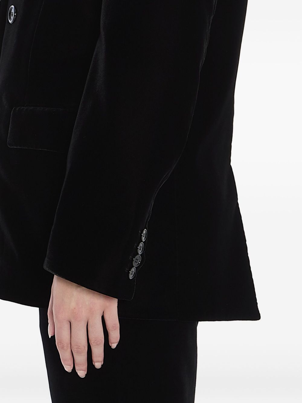 Saint Laurent Cassandre double-breasted velvet jacket Saint Laurent 