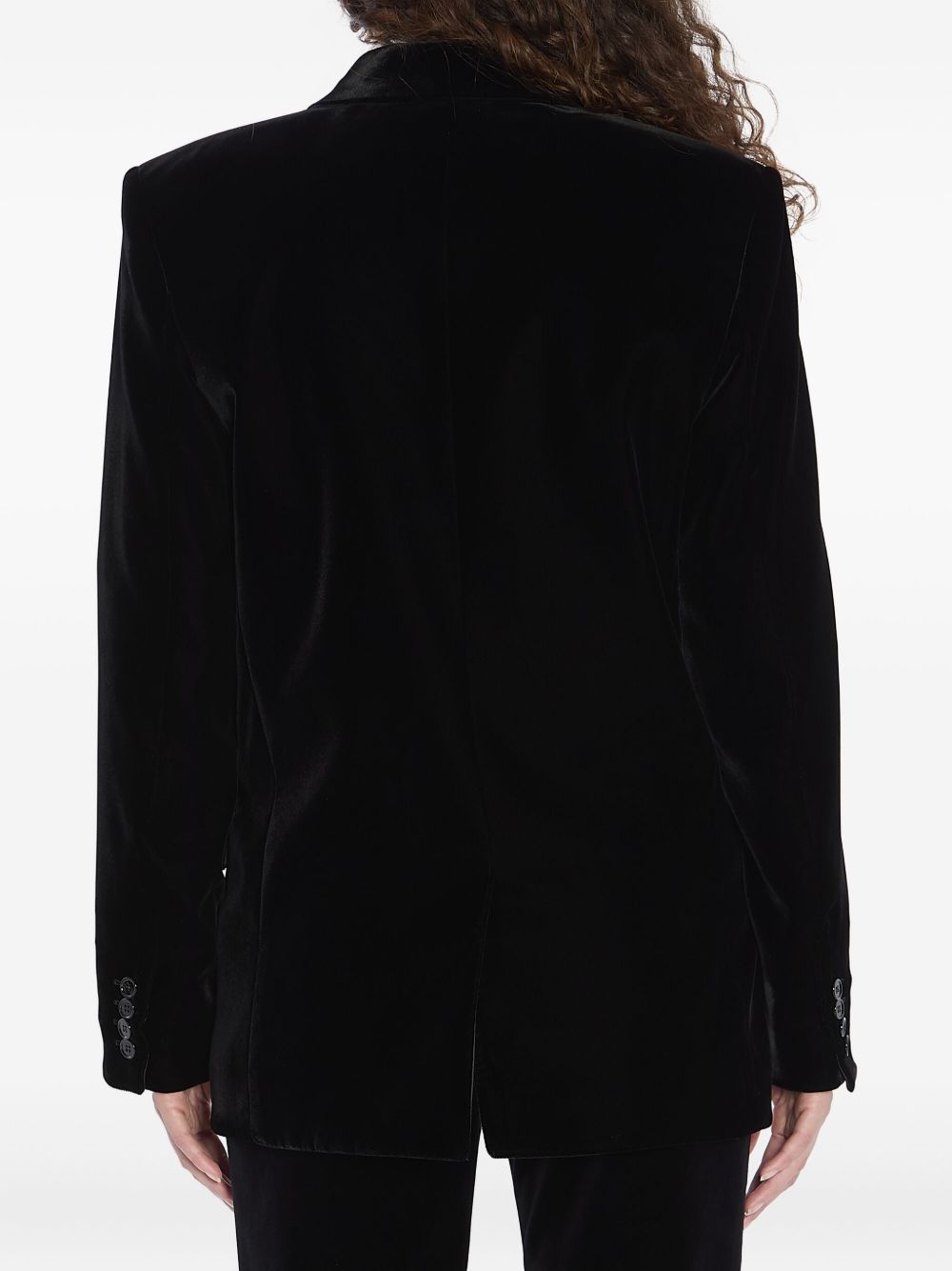 Saint Laurent Cassandre double-breasted velvet jacket Saint Laurent 