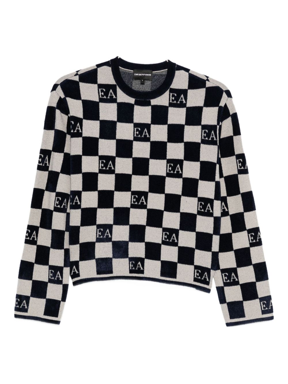 Emporio Armani Jacquard chenille sweater with pattern Emporio Armani