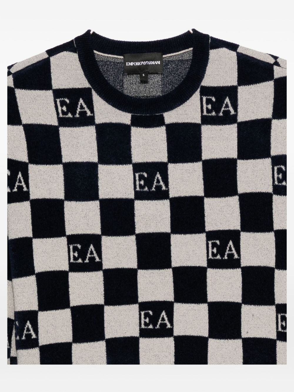 Emporio Armani Jacquard chenille sweater with pattern Emporio Armani