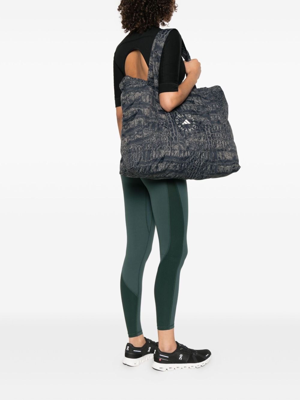 Adidas By Stella McCartney Foldable bag with a slightly shiny crocodile print Adidas By Stella McCartney
