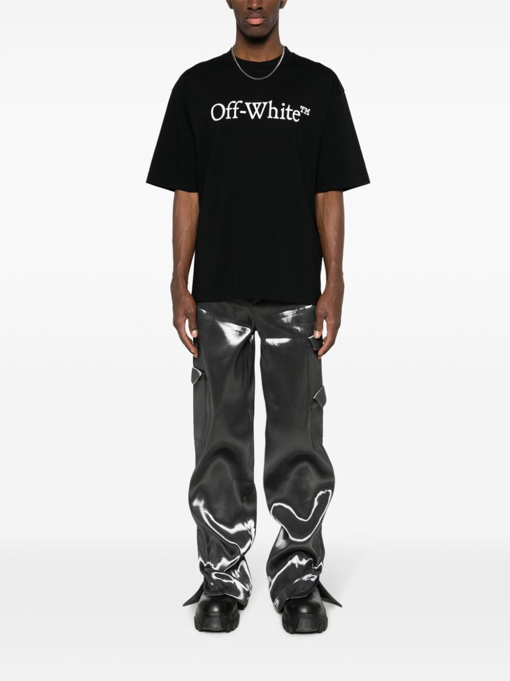 Off White T-shirts and Polos Black Off White 