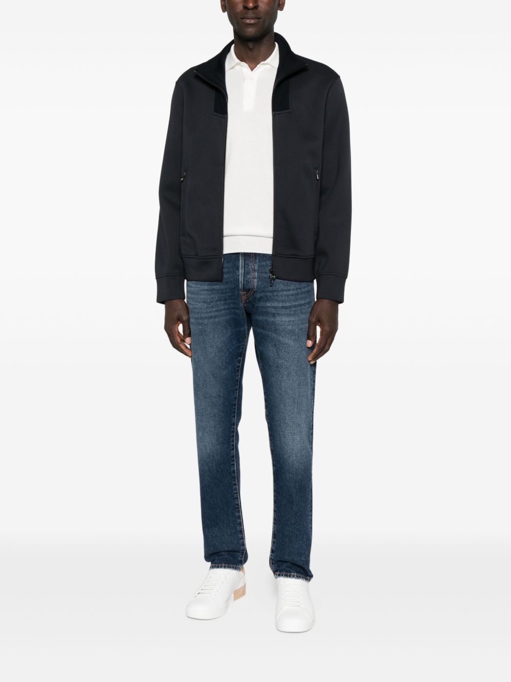 Emporio Armani Zip-front panelled jacket Emporio Armani 
