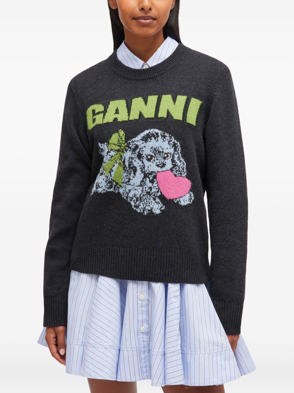 GANNI Sweaters Grey Ganni 