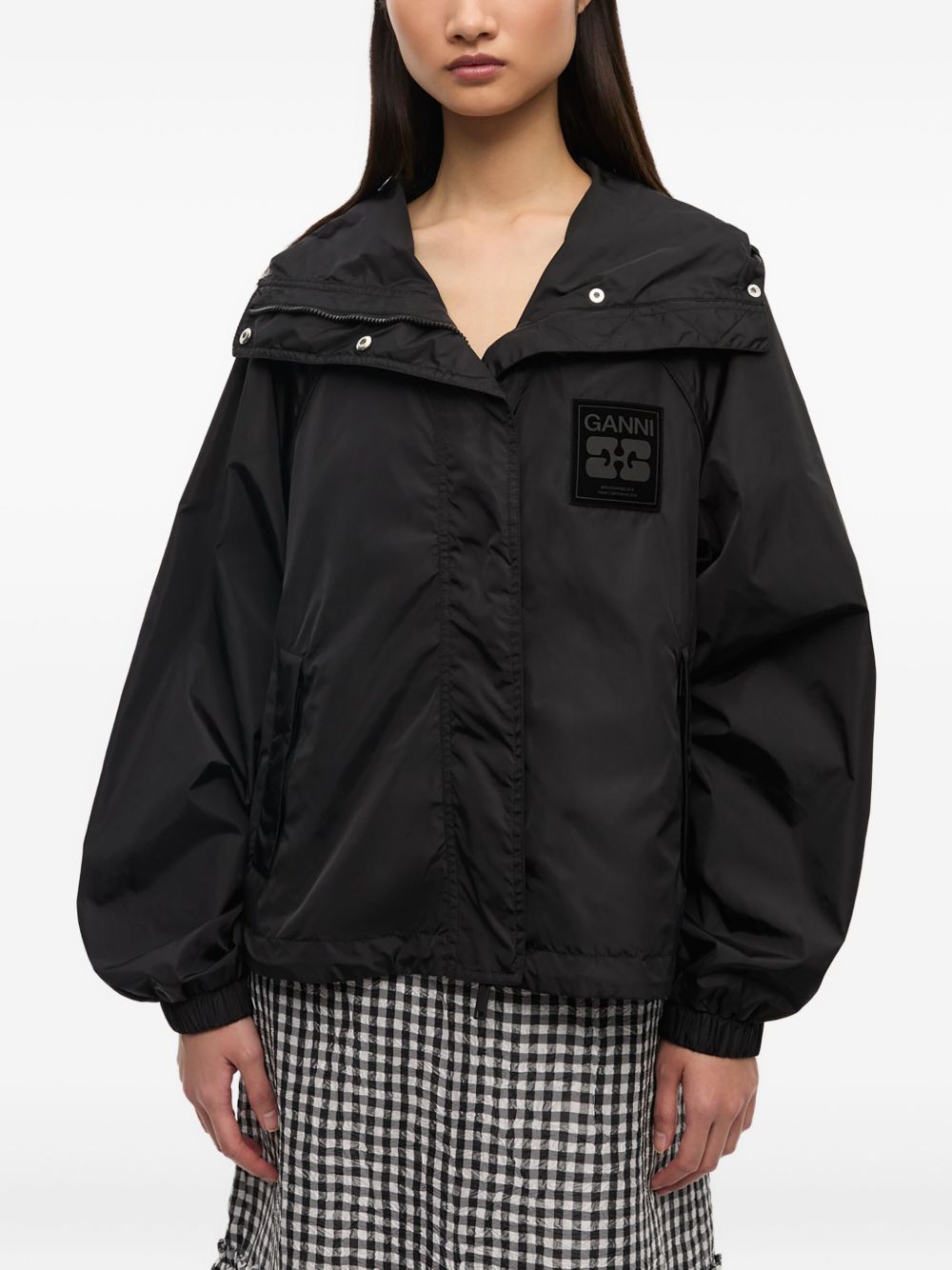 GANNI Coats Black Ganni