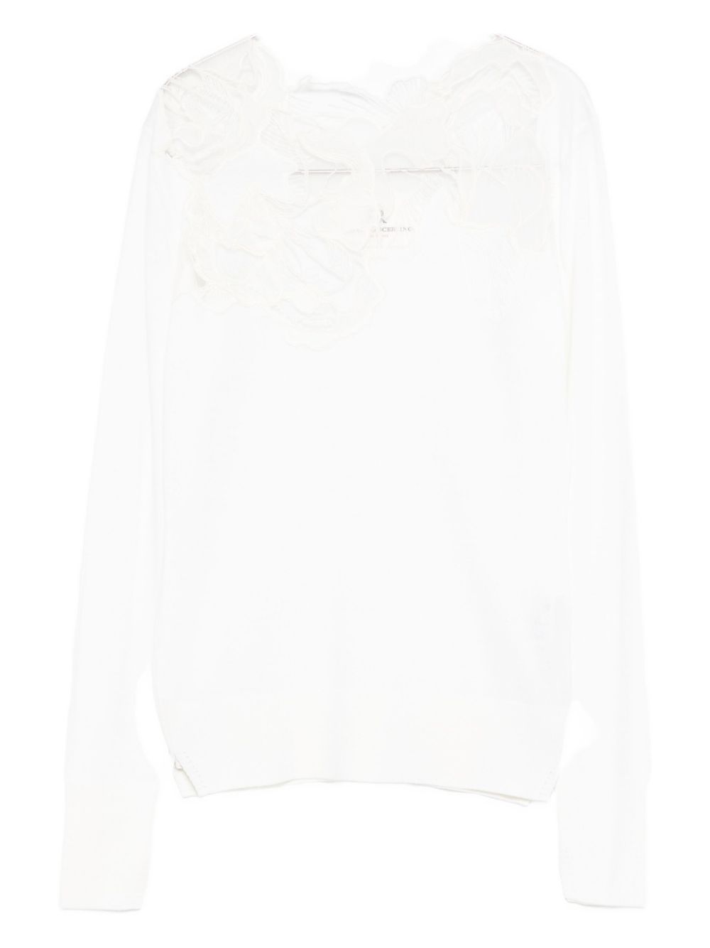 Ermanno Scervino Lace-insert long-sleeve top Ermanno Scervino 