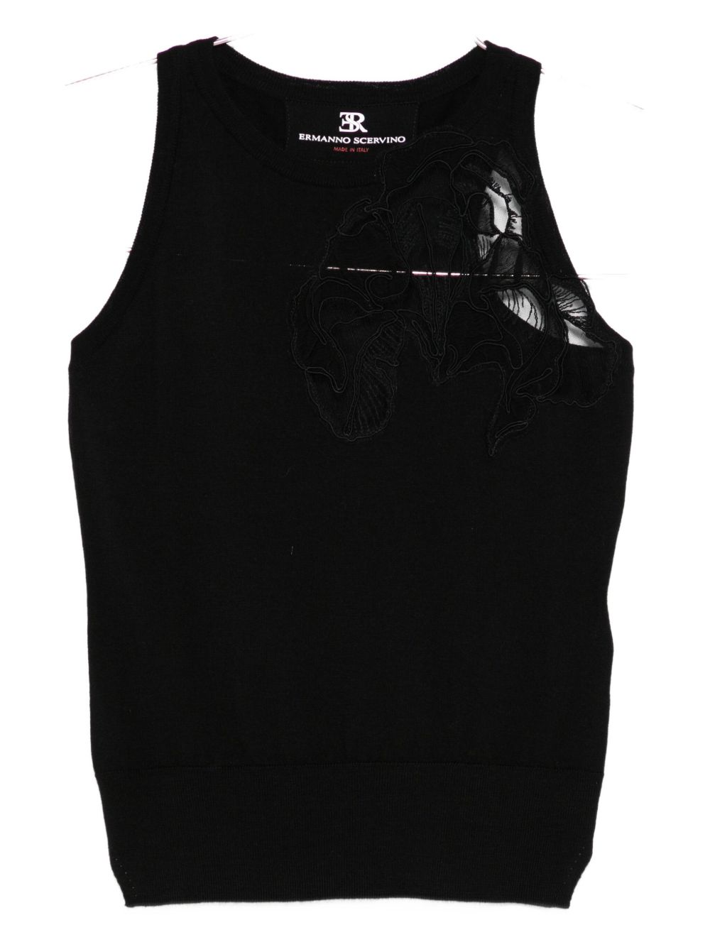 Ermanno Scervino Floral-embroidery sleeveless vest Ermanno Scervino 
