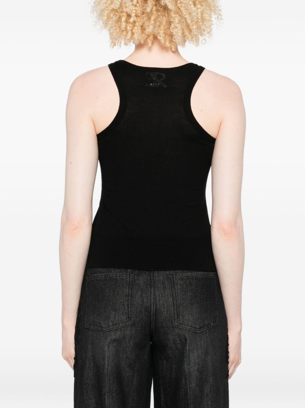 Ermanno Scervino Floral-embroidery sleeveless vest Ermanno Scervino 