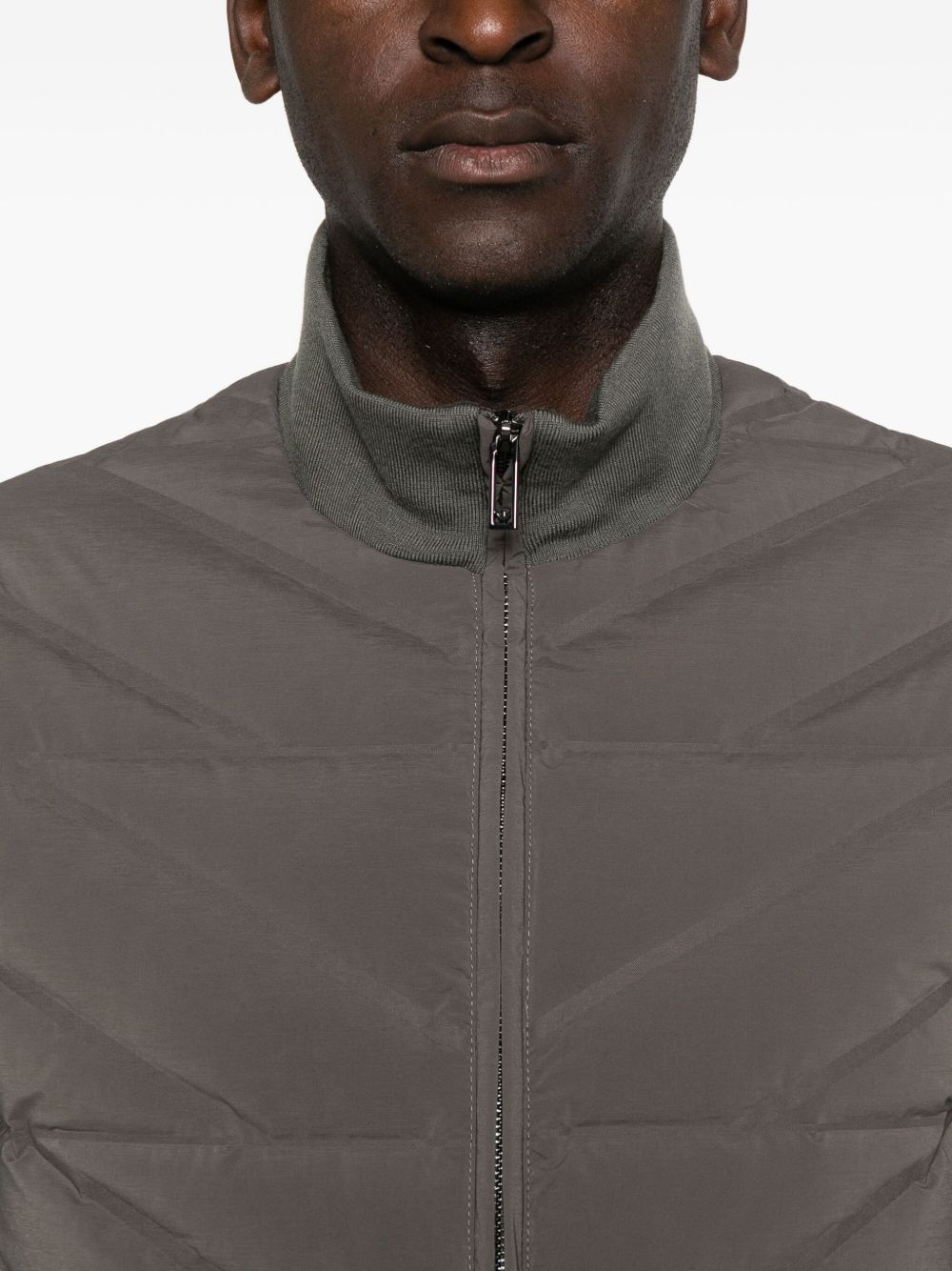 Emporio Armani Quilted panelled padded jacket Emporio Armani