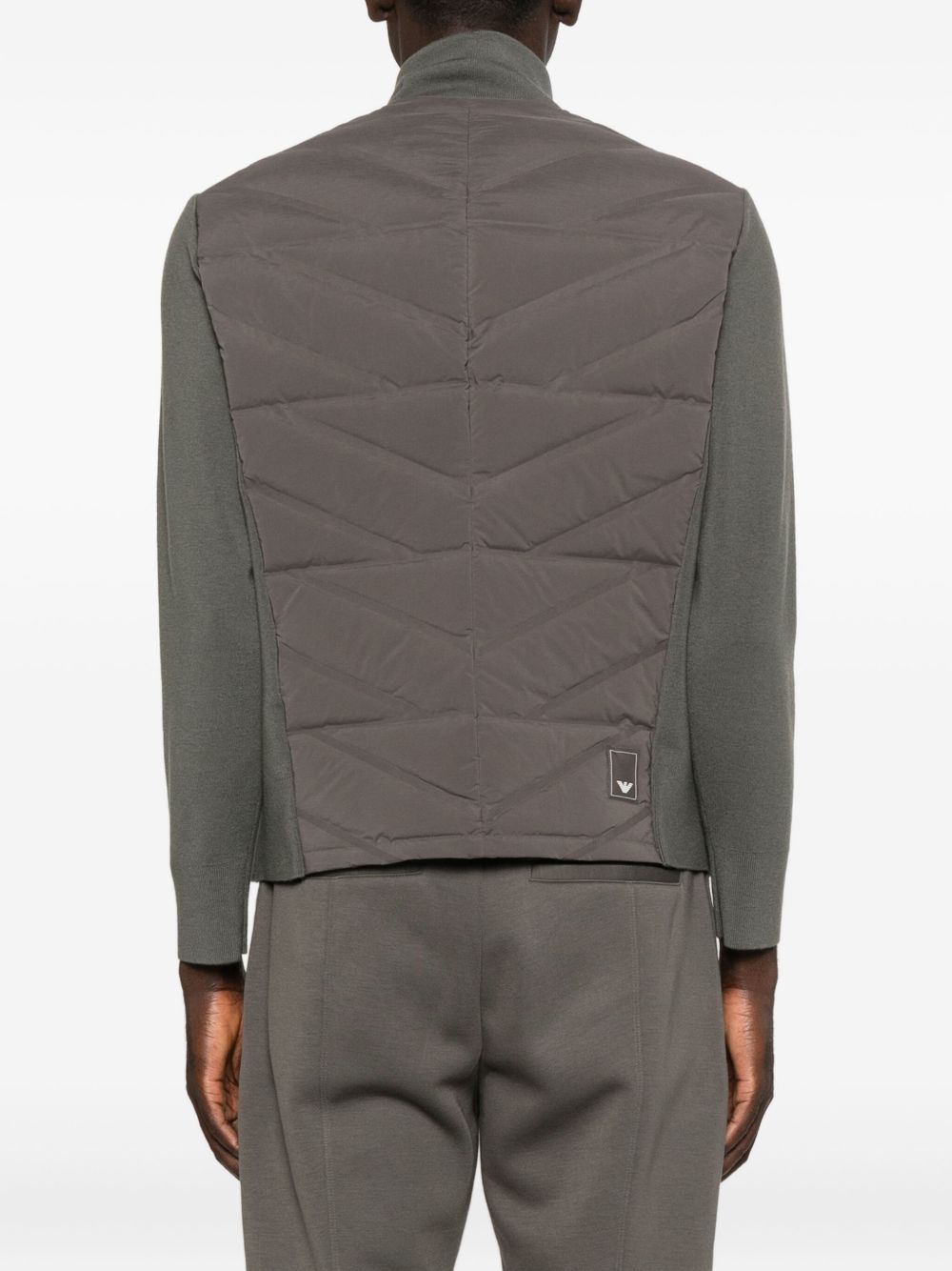 Emporio Armani Quilted panelled padded jacket Emporio Armani