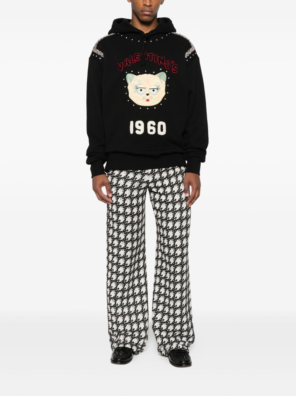 Valentino Cat-embroidered hoodie Valentino 