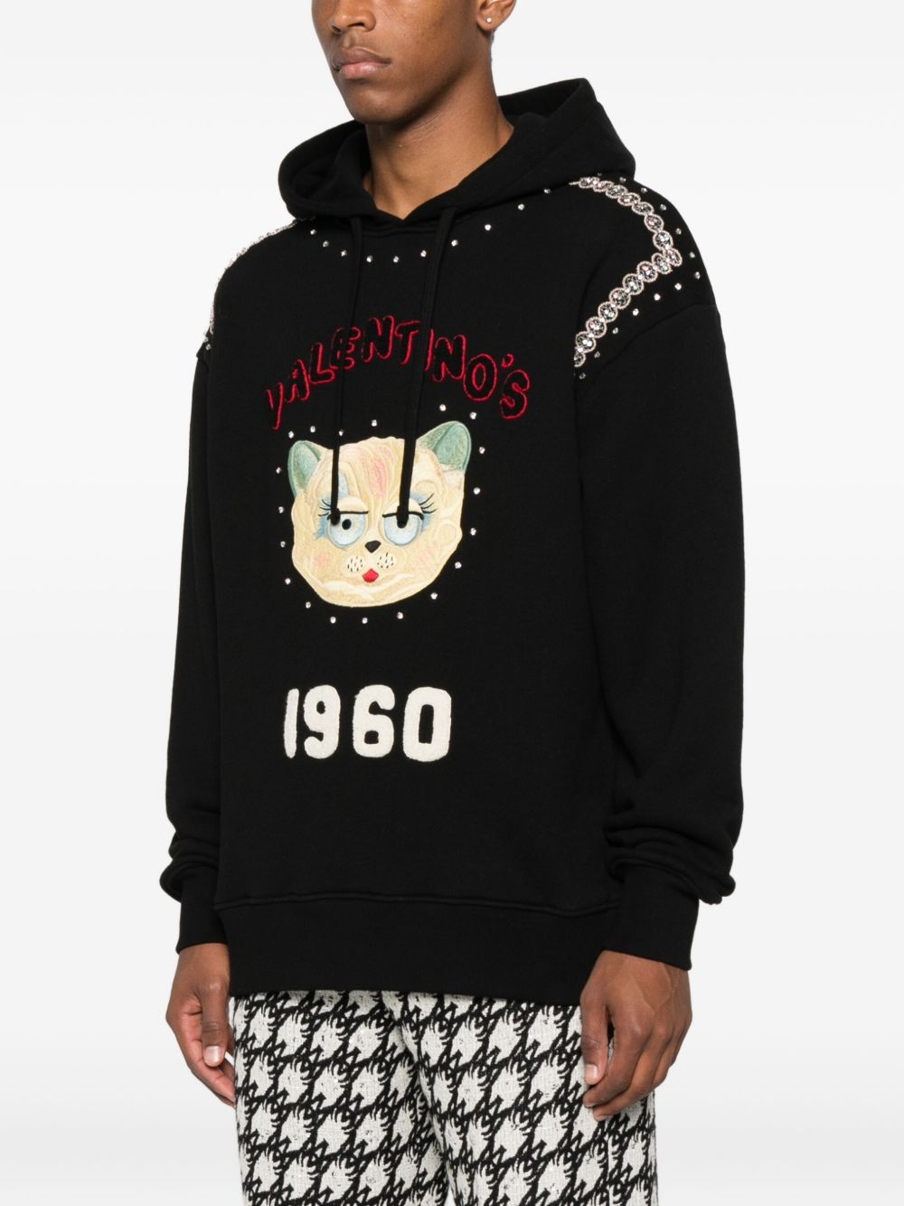 Valentino Cat-embroidered hoodie Valentino 