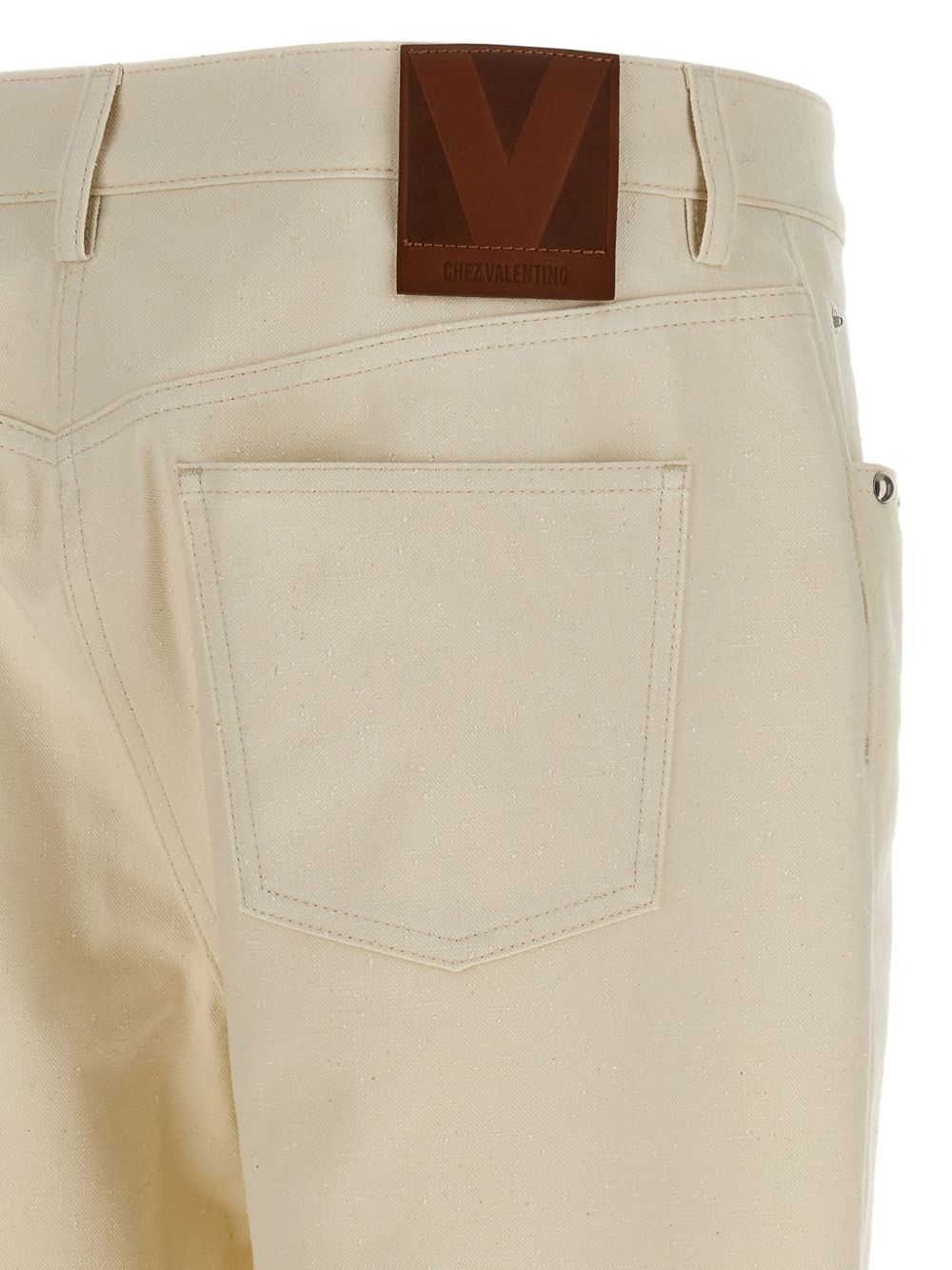 Valentino Stud-embellished cotton trousers Valentino 