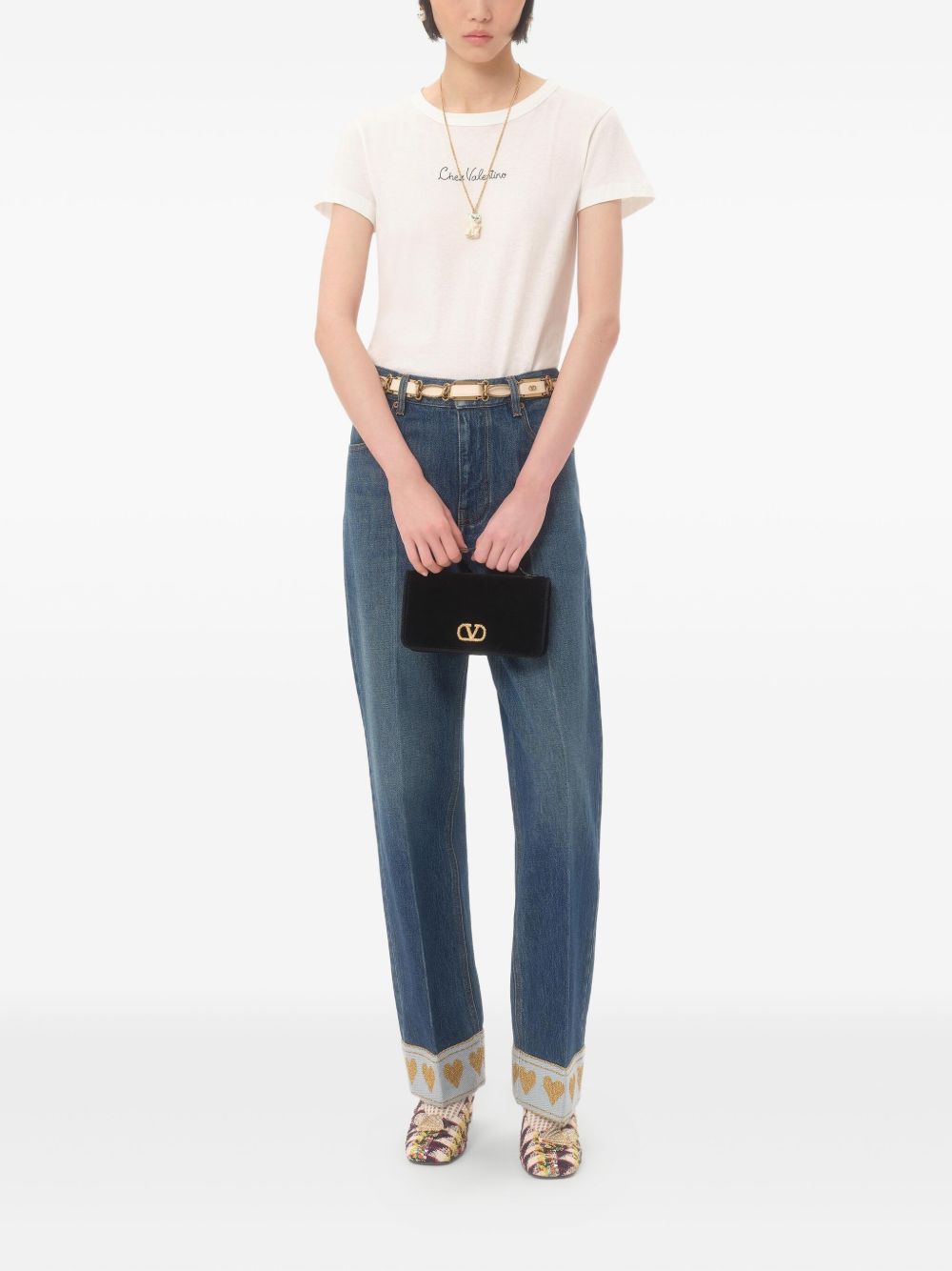 Valentino Garavani Suede flap shoulder bag