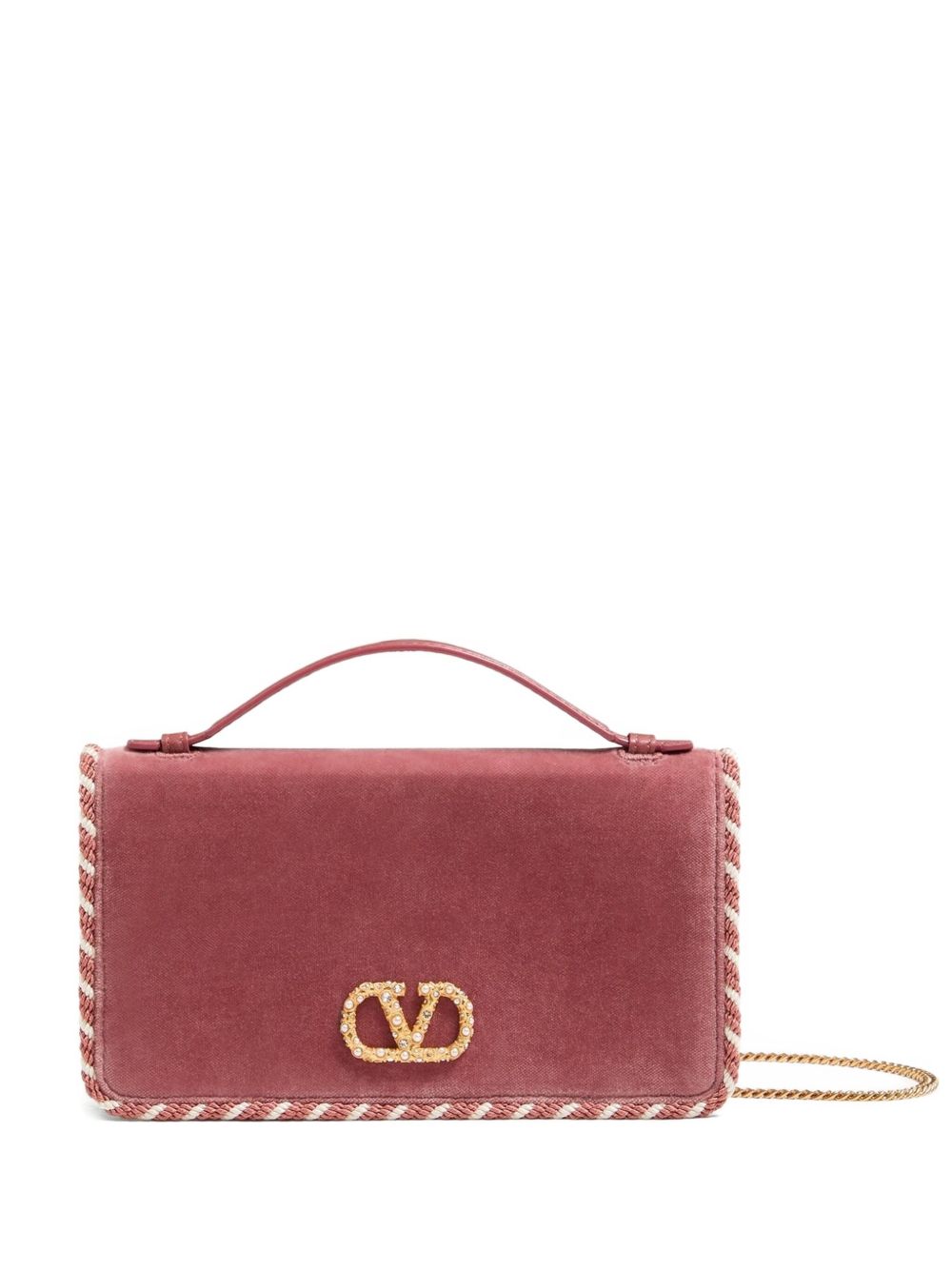Valentino Garavani Braided edge leather handbag