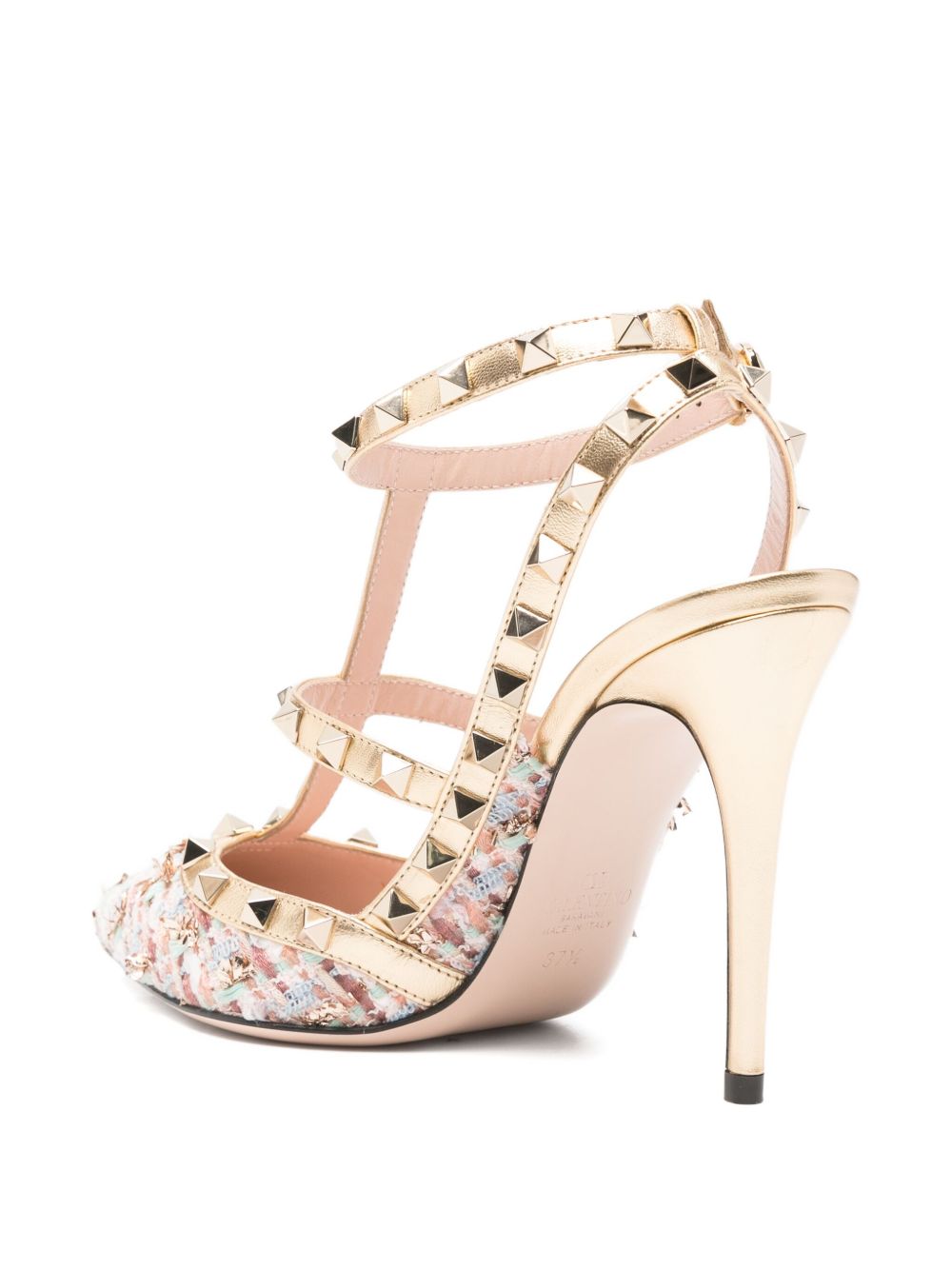 Valentino Garavani Rockstud tweed slingback pumps Valentino Garavani 
