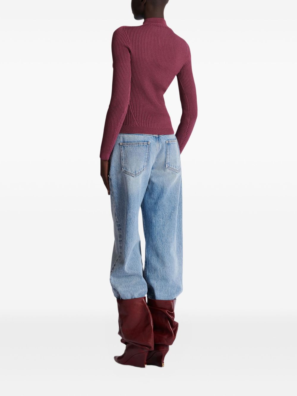 Balmain Sweaters Purple