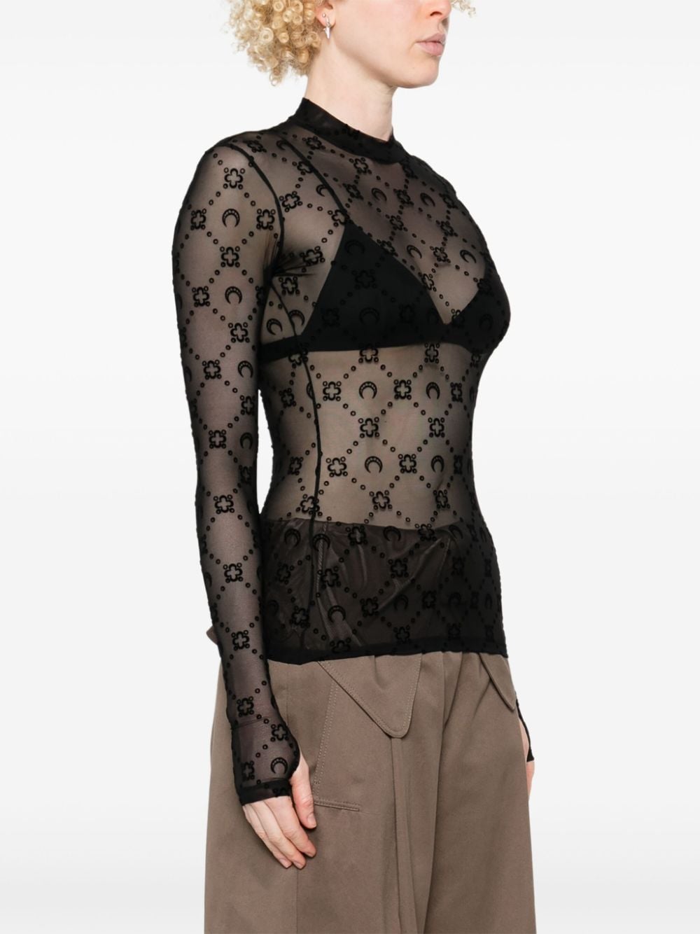 MARINE SERRE Top Black Marine Serre