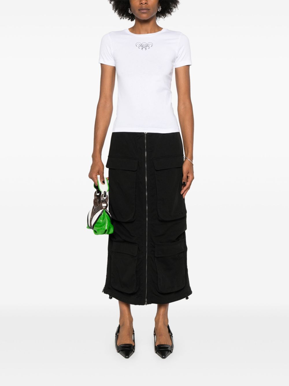 Marine Serre Crescent Moon-embroidery T-shirt Marine Serre 