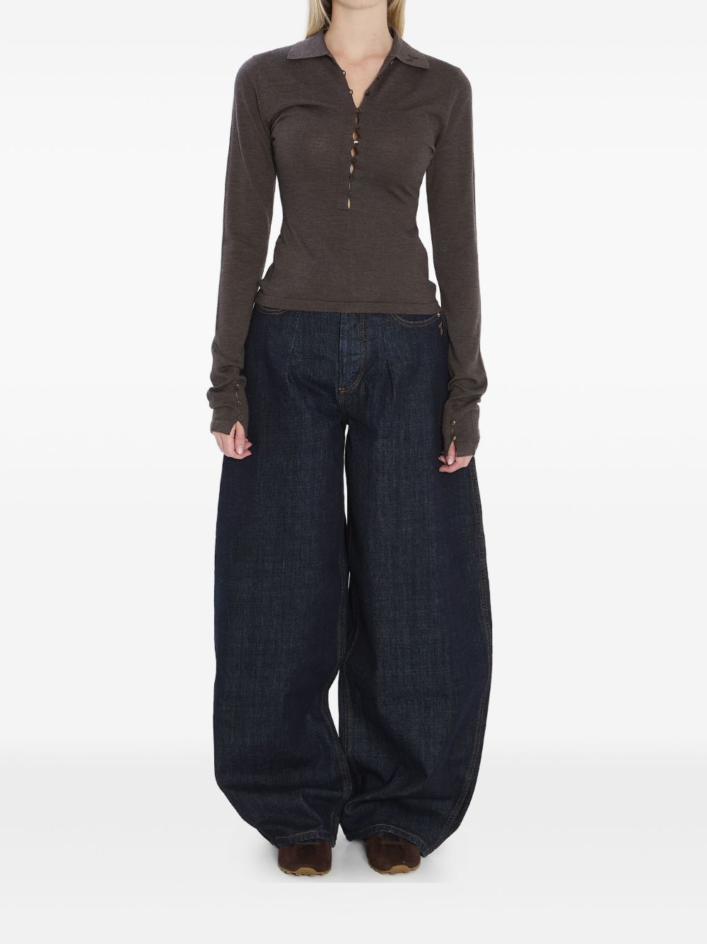 JACQUEMUS T-shirts and Polos Brown JACQUEMUS 