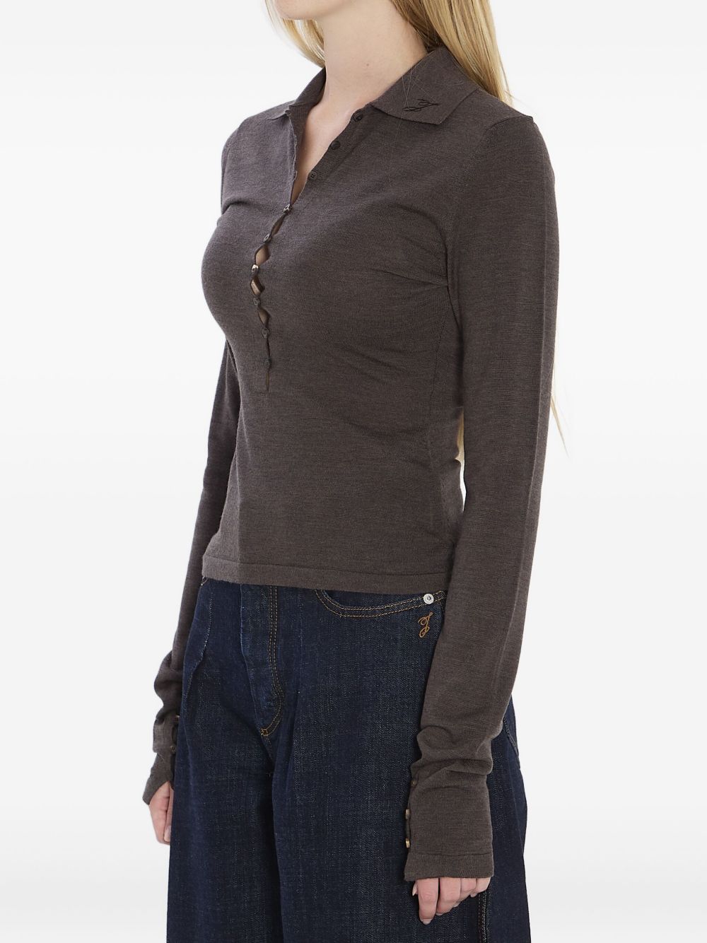 JACQUEMUS T-shirts and Polos Brown JACQUEMUS 