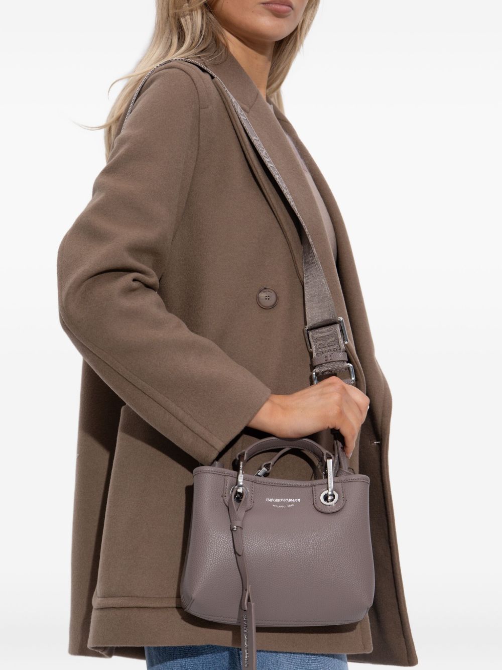 Emporio Armani Small logo-plaque top-handle tote bag Emporio Armani 