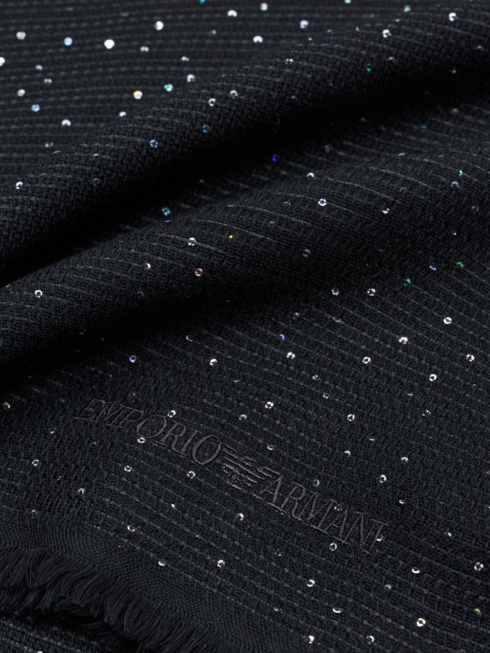 Emporio Armani Scarfs Black Emporio Armani