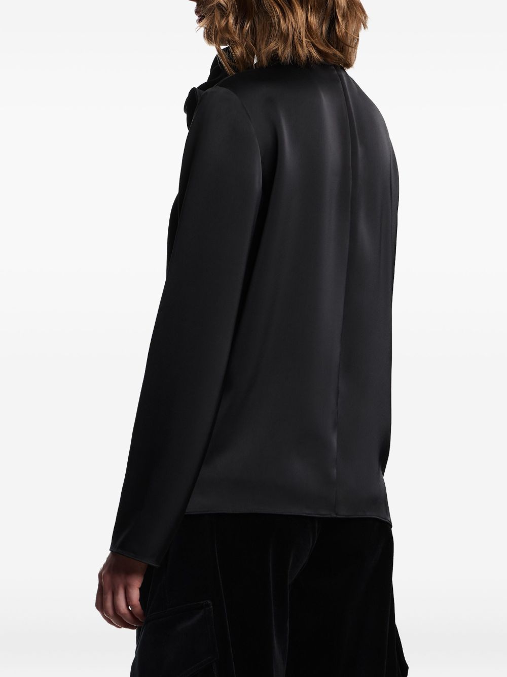 Emporio Armani Blouse with satin flower detail Emporio Armani