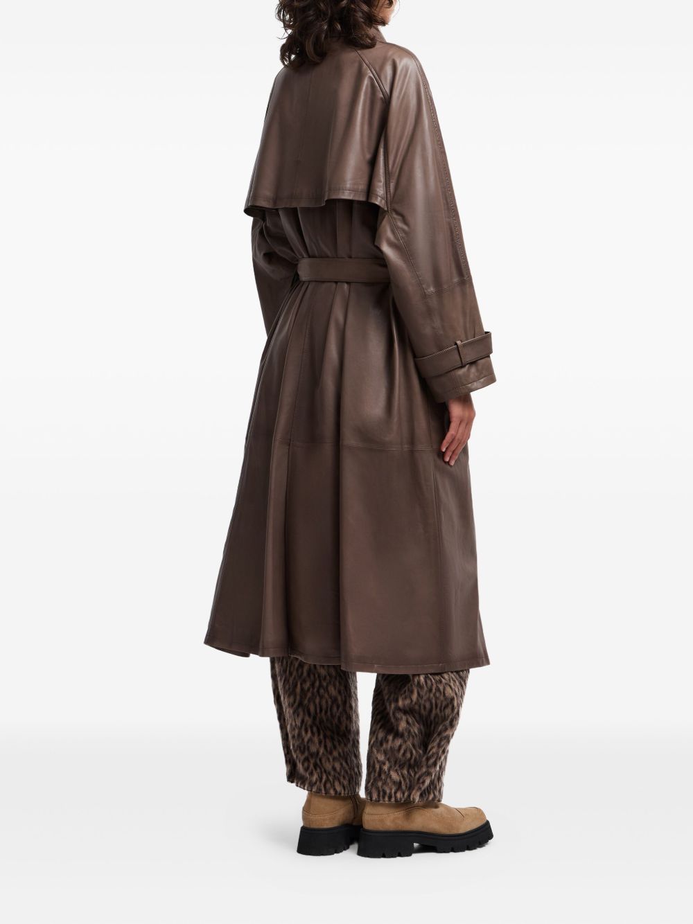 Emporio Armani Double-breasted belted trench coat Emporio Armani
