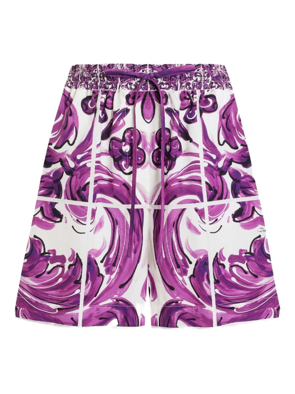 Dolce & Gabbana Mosaic-print cotton shorts Dolce & Gabbana