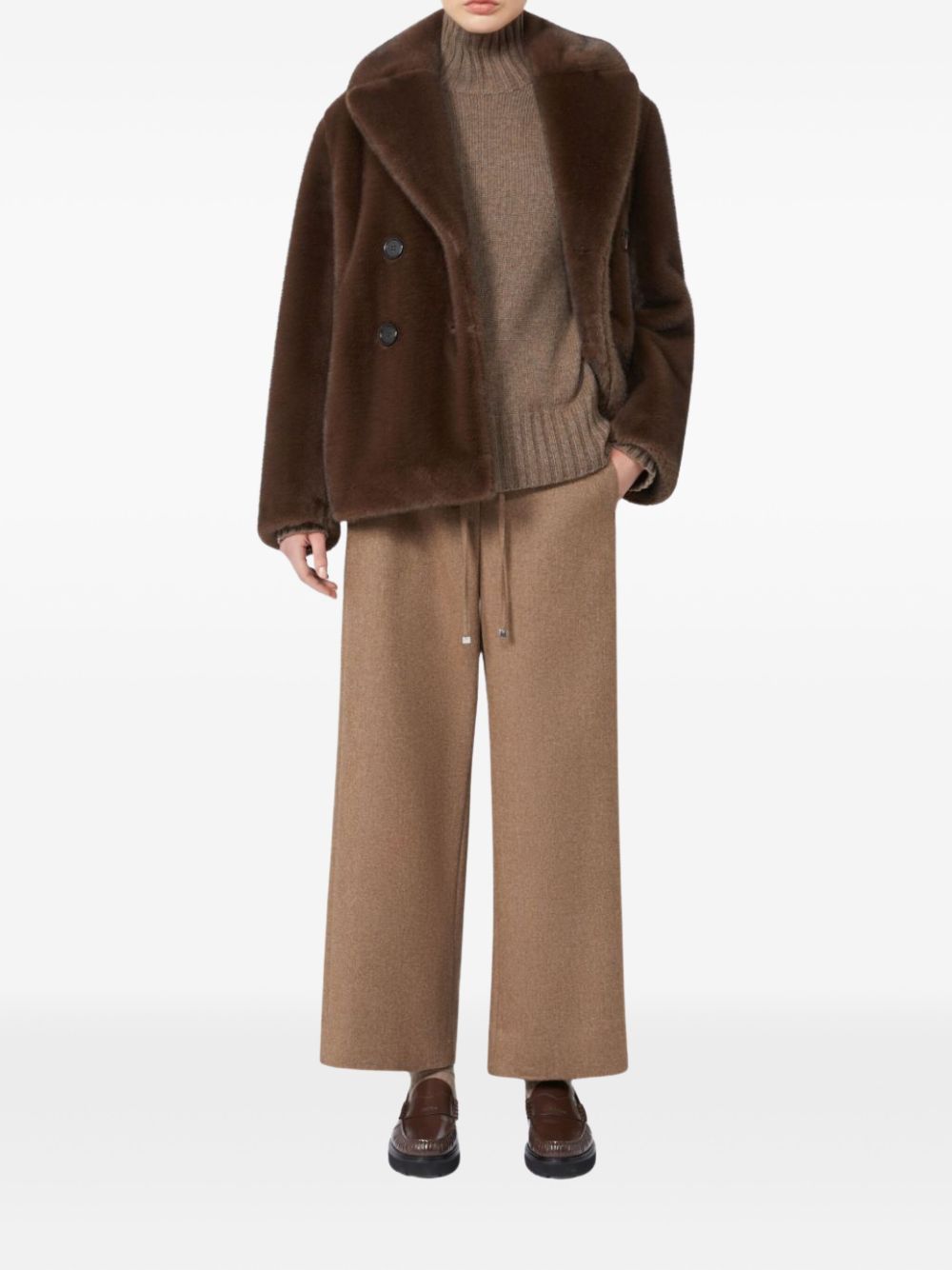S Max Mara Coats Brown S Max Mara
