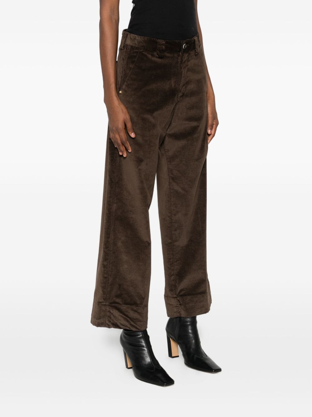 WHITE SAND Trousers Brown White Sand