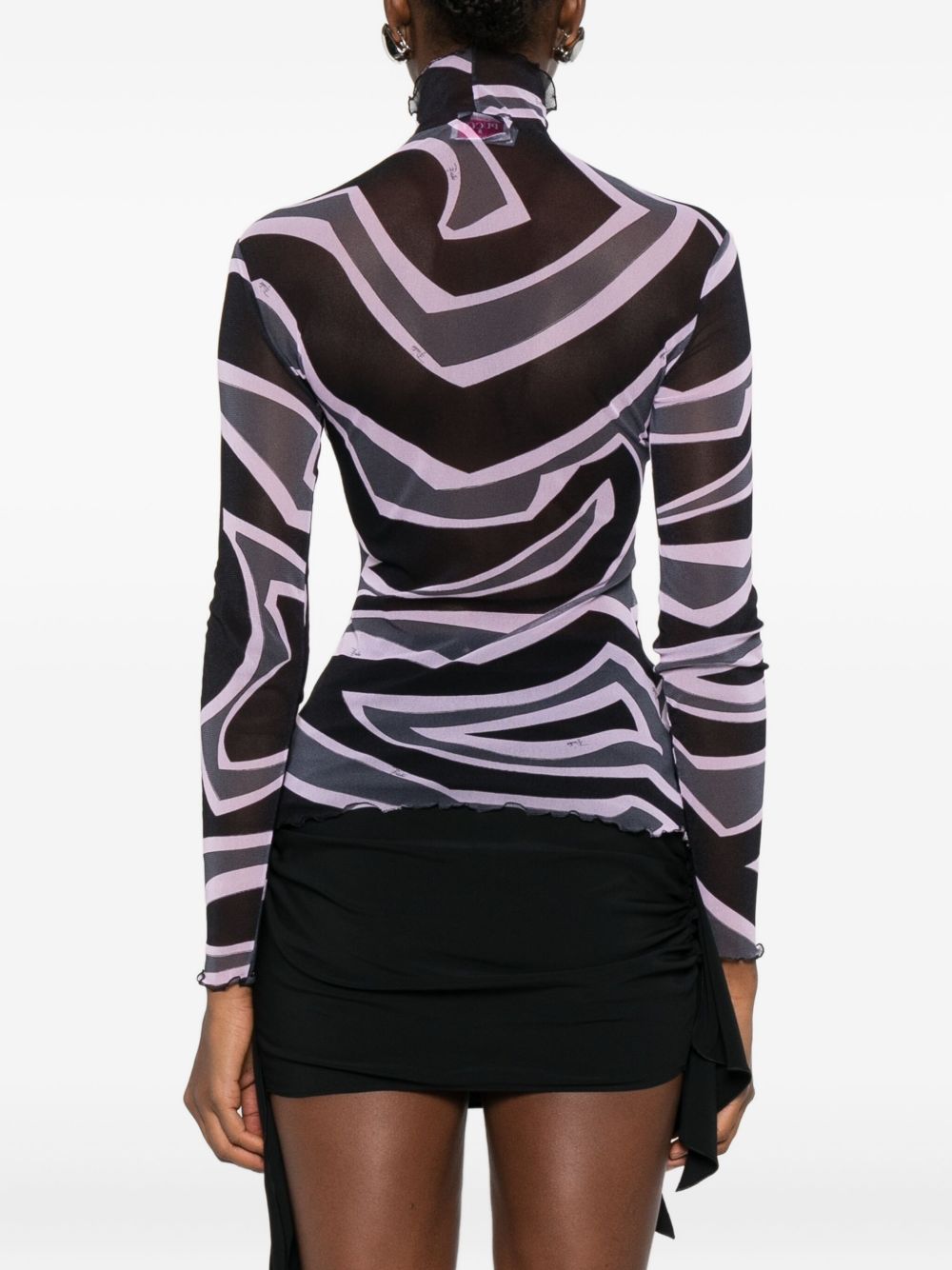 Pucci Abstract-print mesh top Pucci 