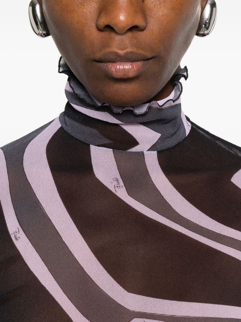 Pucci Abstract-print mesh top Pucci 