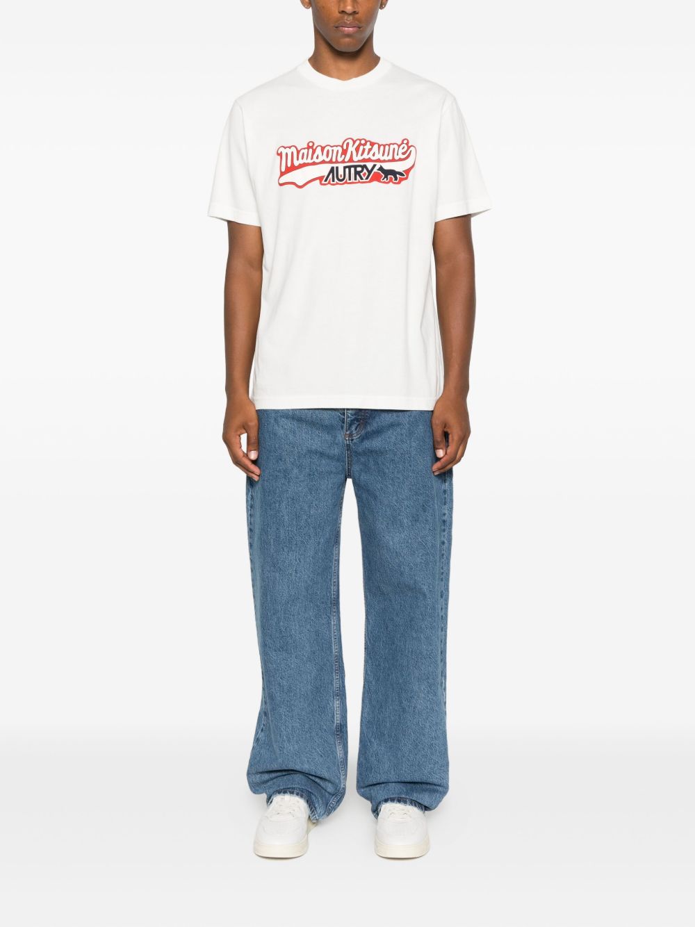 AUTRY X MAISON KITSUNE T-shirts and Polos White Autry X MAISON KITSUNE 