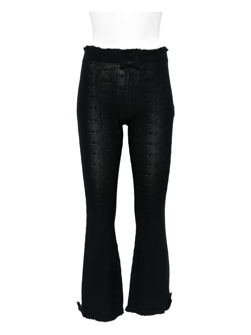 Balenciaga Ruffled Trim Flared Trousers Balenciaga