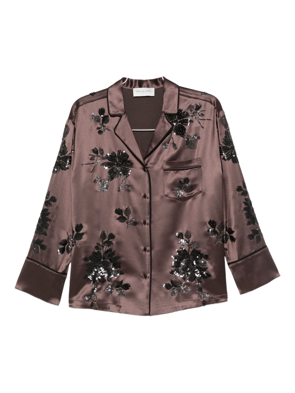 ERMANNO FIRENZE Shirts Brown Ermanno Firenze