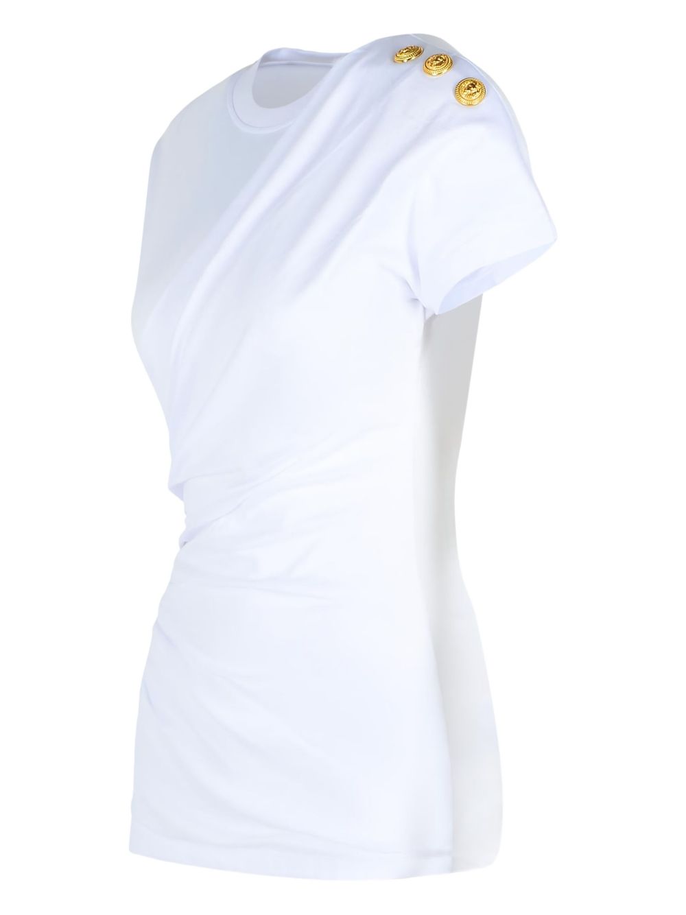 Balmain Shoulder-buttons draped T-shirt Balmain
