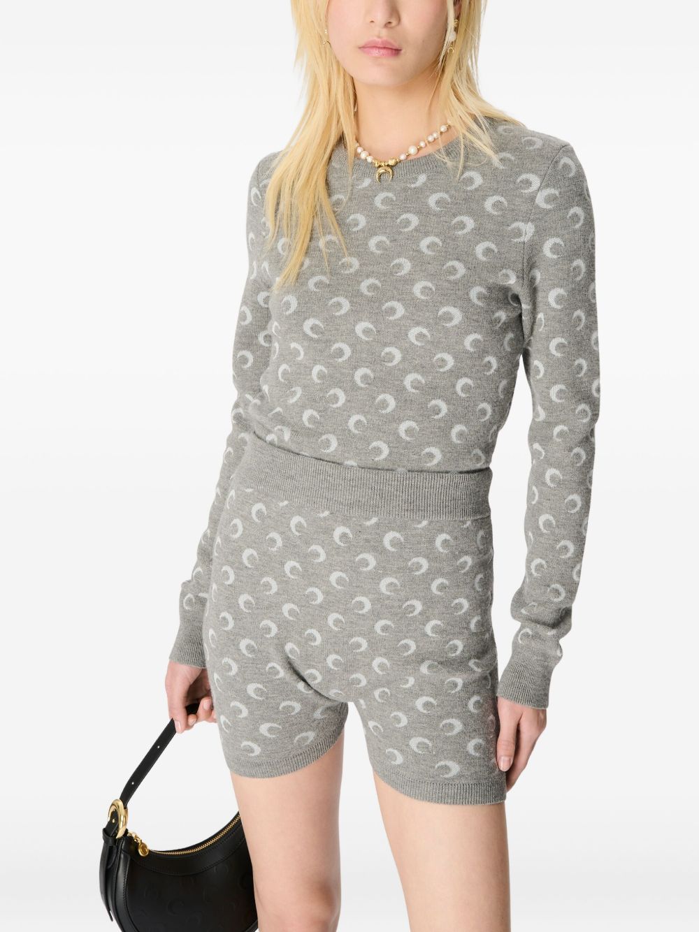 MARINE SERRE Sweaters Light Grey Marine Serre