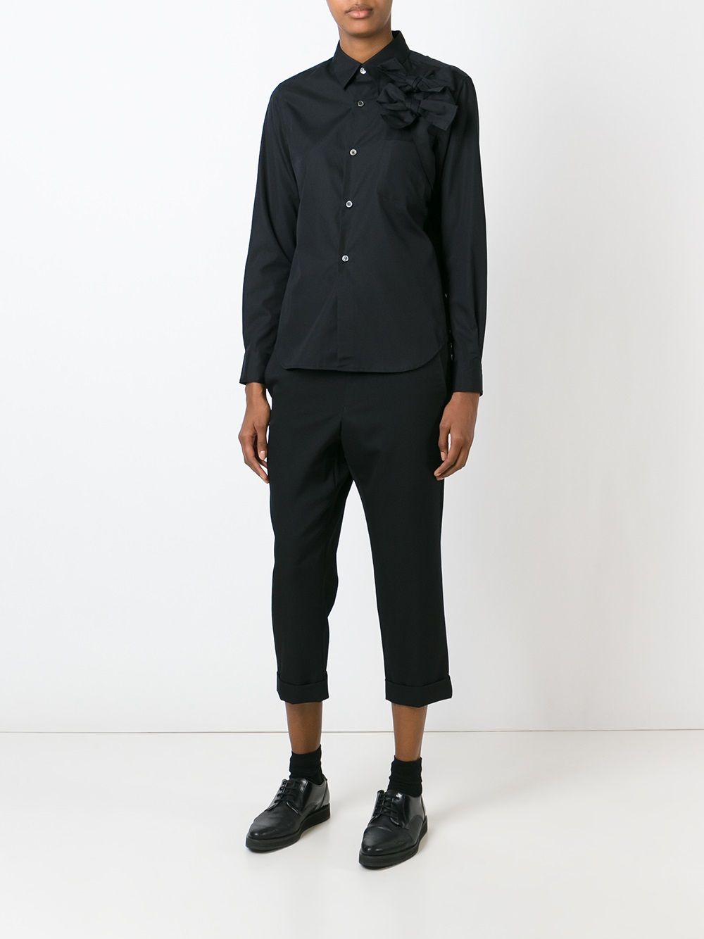 Comme Comme Trousers Black Comme Comme