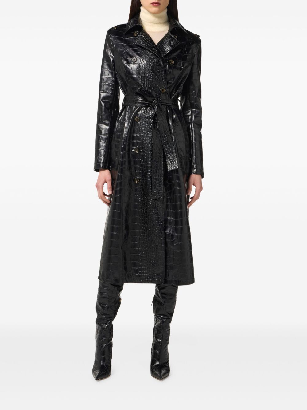 Elisabetta Franchi Coats Black Elisabetta Franchi