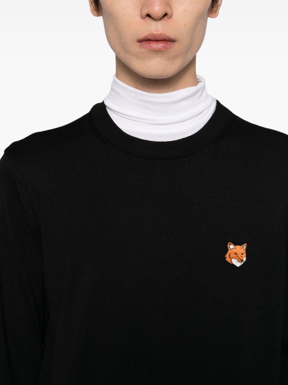 Maison Kitsuné Bold fox head patch sweater Maison Kitsuné 